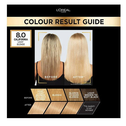 3x L'Oreal Paris Preference Permanent Hair Colour 8 California Light Blonde