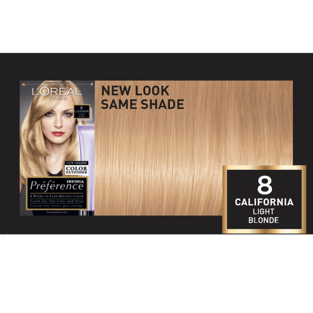 12x L'Oreal Paris Preference Permanent Hair Colour 8 California Light Blonde