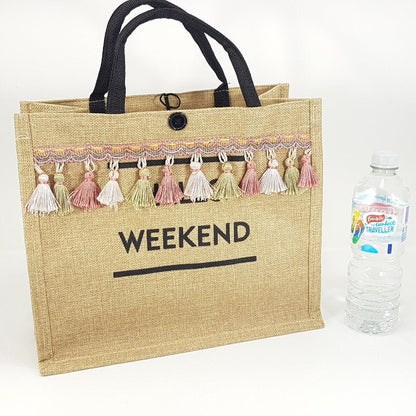 Rosy Lane Weekend / Day Bag - Hello Weekend Hand Bag, Tan