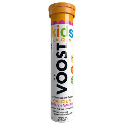 6x VOOST Kids Calcium Berry + Vanilla Effervescent Tablets 20 pack EXP 06/2025