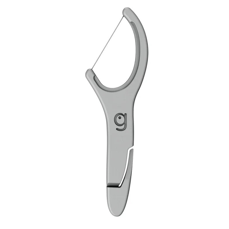 6x Go2 Dentagenie Floss Picks Silver Anti-Bac Mint 36pack