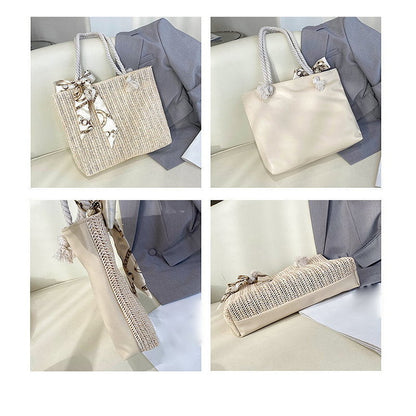 Rosy Lane Perfect Day Bag - Shoulder Bag with Bow - White